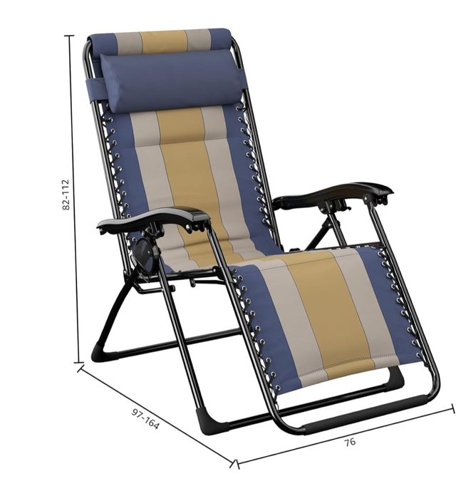 Silla gravedad cero azul y amarilla - miniatura 2