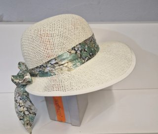 Sombrero de playa mujer beige y verde