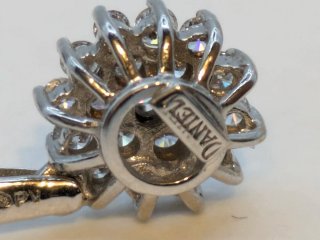 Cadena y colgante oro 18k blanco diamantes