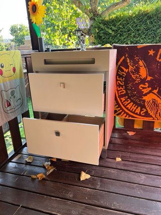 Mueble de baño beige y gris 60 cm