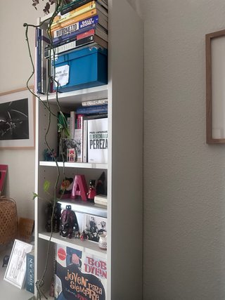 2 Estanterías IKEA Blancas + Lámpara Verde