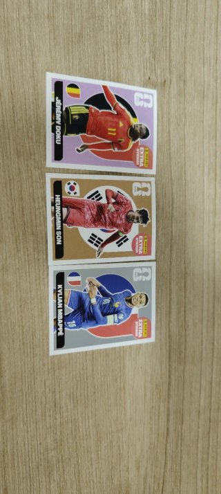 3 Cromos Panini Mundial Extra