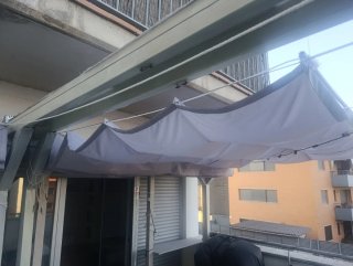Toldos corredero de tela gris An 2,40 x Lg 3,50