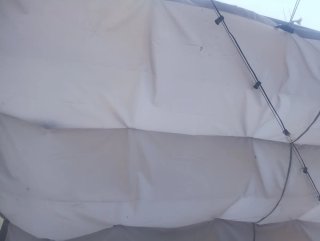 Toldos corredero de tela gris An 2,40 x Lg 3,50