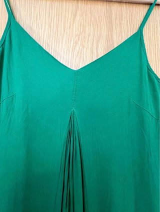 Vestido largo tirantes verde selva