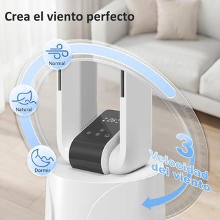 Enfriador Aire 3en1 Mando Temporizador Blanco