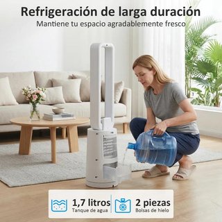 Enfriador Aire 3en1 Mando Temporizador Blanco