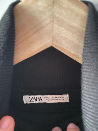 Jersey fino cuello cisne negro gamberro M Zara