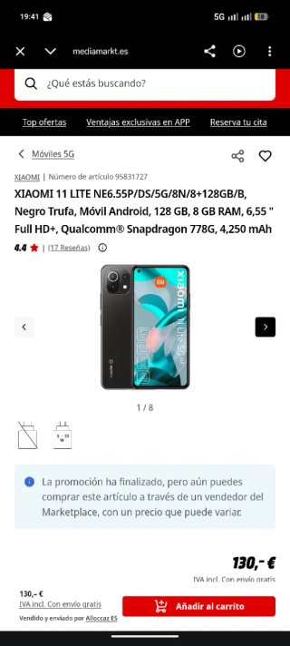 Xiaomi 11 Lite 5G nero