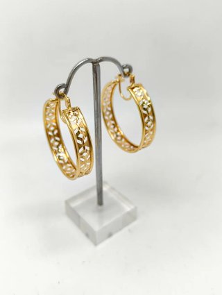 Pendientes Aros Calados Oro 18k