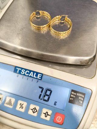 Pendientes Aros Calados Oro 18k