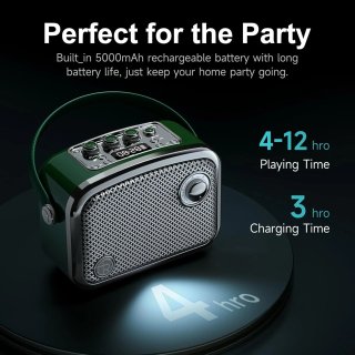 Altoparlante Bluetooth Vintage Verde