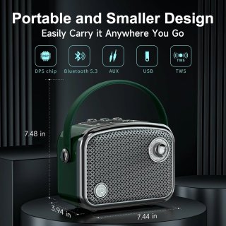 Altoparlante Bluetooth Vintage Verde