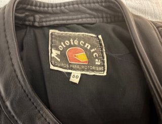 Chaqueta de cuero moto retro. Talla 50. Calidad.