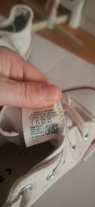 Converse All Star Niña Blancas 33,5