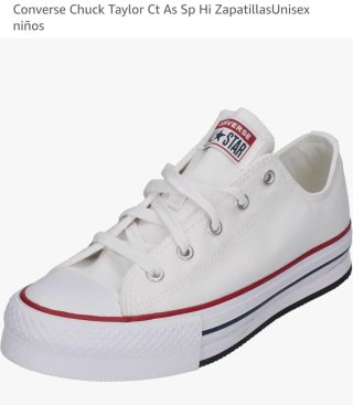 Converse All Star Niña Blancas 33,5
