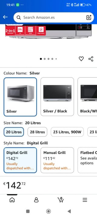 Microondas Sharp Digital con Grill
