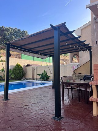 Pérgola de jardín 4x3m sin toldo