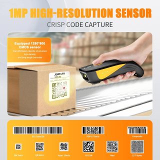 Scanner codici QR NETUM CS7501 Nero/Giallo