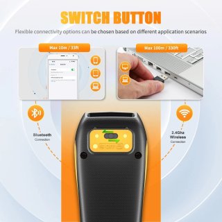 Scanner codici QR NETUM CS7501 Nero/Giallo