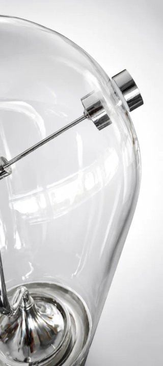 Lámpara de Mesa Space Age Cristal y Cromado
