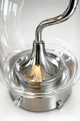 Lámpara de Mesa Space Age Cristal y Cromado
