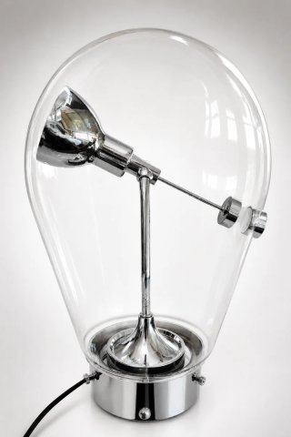 Lámpara de Mesa Space Age Cristal y Cromado