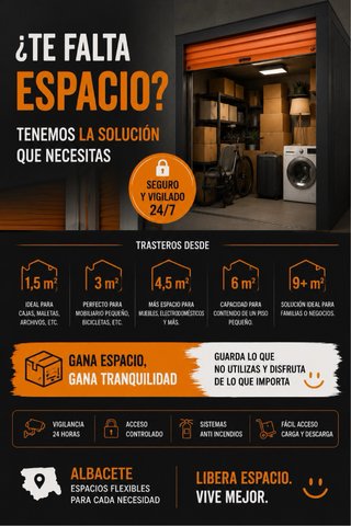 Alquiler de trasteros nuevos en Albacete