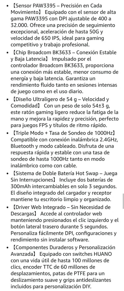 Ratón Gaming Inalámbrico AJAZZ AJ159 V2