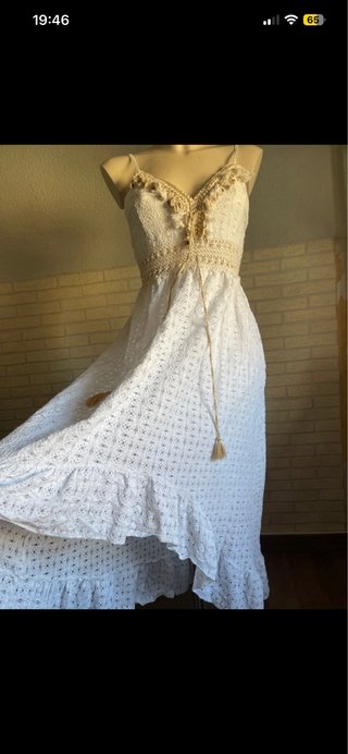 Vestido blanco ibicenco Vicci Otto Talla M