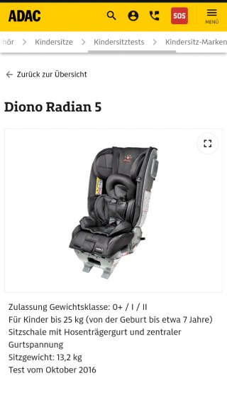 Silla coche Diono Radian 5 niños