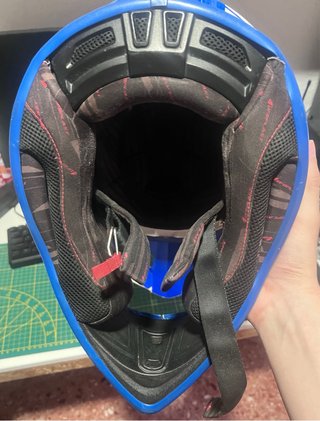 Casco moto UFO Azul