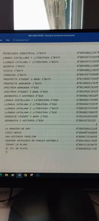 Libros ESO y Bachillerato ISBN