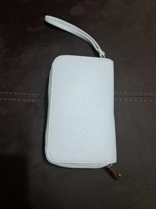 Cartera Monedero Blanca con Adorno Árbol