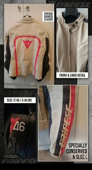 Chaqueta Dainese mujer Beige y Fucsia Moto Sportbi