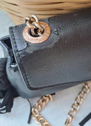 Pochette con catena e frange
