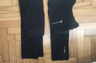 Pantaloni neri da donna con cerniere