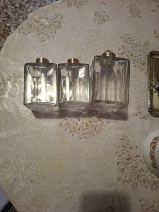 3 Frascos de plata estilo victoriano