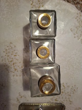 3 Frascos de plata estilo victoriano