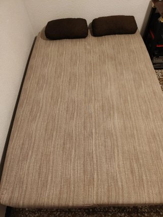 Sofá Cama Beige y Marrón