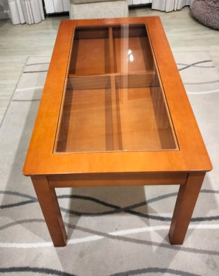 Mesa de centro madera y cristal