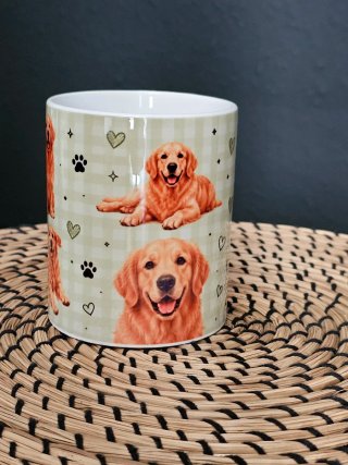 Taza cerámica Golden Retriever personalizada