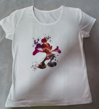 Camiseta Mickey Mouse acuarela