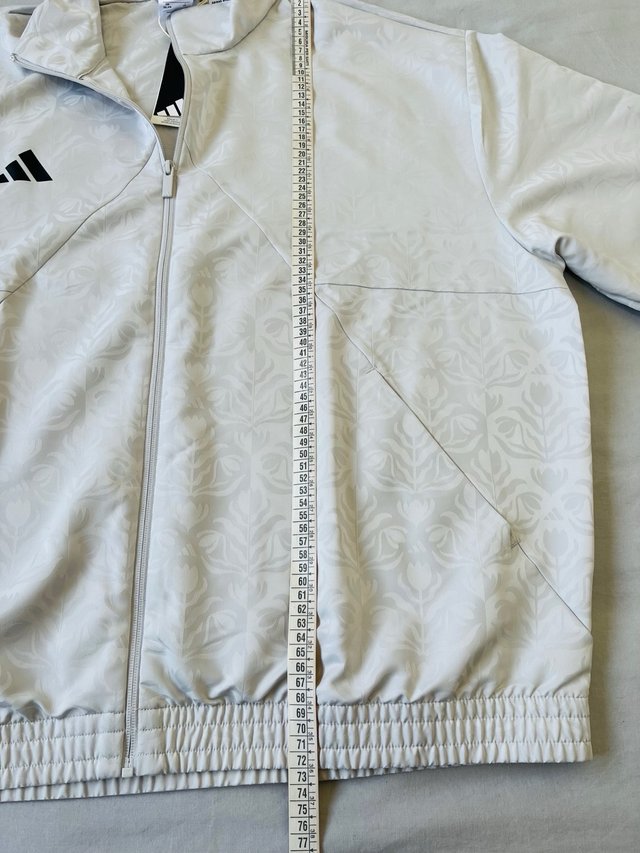 Adidas Tiro Woven Track Jacket Pearl White Jacquar