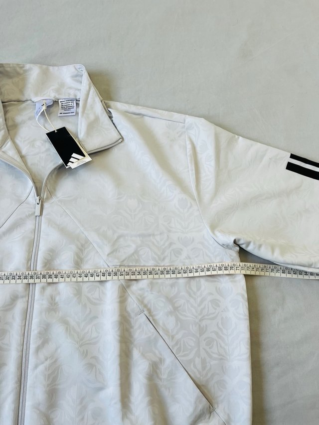 Adidas Tiro Woven Track Jacket Pearl White Jacquar