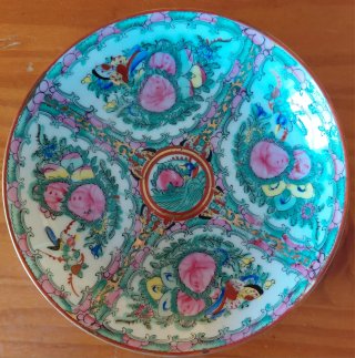 Plato decorativo porcelana china Macao