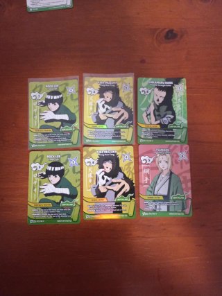 Cartas Naruto Mythos TCG - Rock Lee, Kiba, Shikama