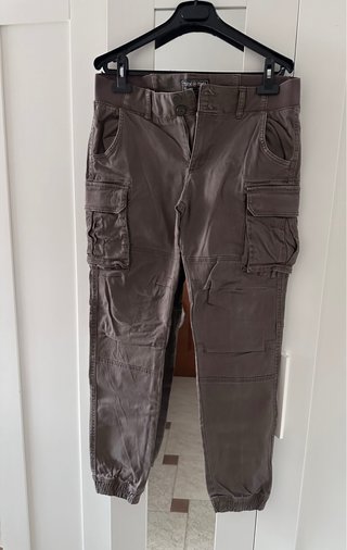 Pantaloni cargo marroni taglia 46
