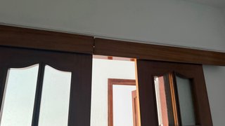 Puertas de madera con cristal