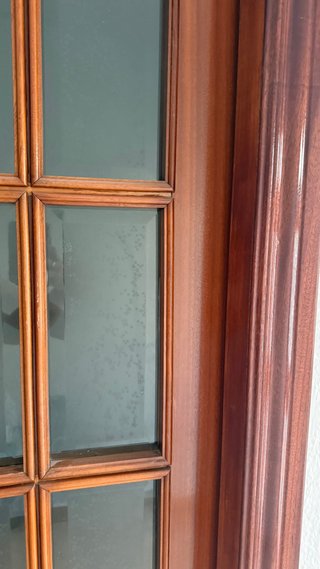 Puertas de madera con cristal